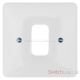 1 Gang White Moulded Grid Plate