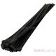 300MM X 4.6MM BLACK CABLE TIES (100 PER PACK)